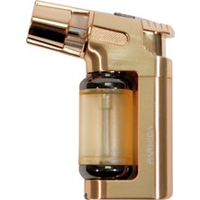 Parmida Tek Torch Pürmüz Gold Masa Tipi Metal Puro Çakmağı - TR9248