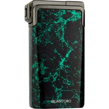 Quantoro Tek Torch Pürmüz / Soft Flame Yeşil Desenli Metal Puro Çakmağı - TRZ1197