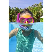 Bestway Çocuk 3+ Dalış Gözlük Maske Şnorkel Seti 01 Pembe