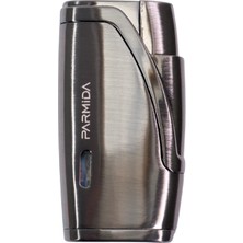 Parmida Çift Torch Pürmüz Gunmetal Metal Puro Çakmağı - TR9208