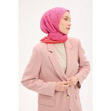Silk Home Olinda Eşarp Yonca Desen Parlak Turuncu 90X90