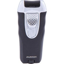 Parmida Tek Torch Pürmüz Siyah-Gümüş Puro Çakmağı - TR4728