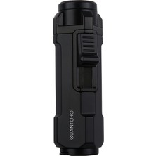 Quantoro Üç Torch Pürmüz Delicili Siyah Metal Puro Çakmağı - TRZ1173