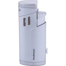 Parmida 3 Torch Pürmüz Gümüş Puro Çakmağı - TR5826