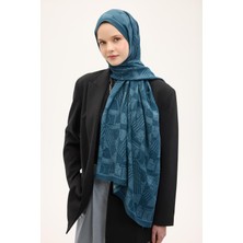 Silk Home Urban Hours Elvora Petrol Mavi Mayda Şal 190X70