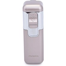 Parmida 4 Torch Bej-Gümüş Metal Puro Çakmağı - TR7331