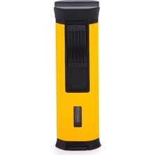 Parmida 3 Torch Pürmüz Sarı-Siyah Metal Puro Çakmağı - TR7327