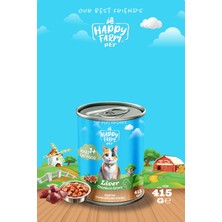 Happy Farm Yaş Kedi Maması Ciğerli 415 gr 6 Adet