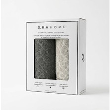 Qua Home Velune %100 Pamuk 2li Yüz Havlusu Antrasit Gri Kutu 50X80 cm