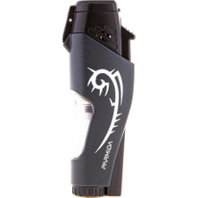 Parmida 2 Torch Pürmüz Siyah Desenli Puro Çakmağı - TR3495