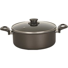 Mehtap Onyx 18 cm Derin Tencere Teflon Kaplama Ergonomik Sap ile Kolay Temizlik