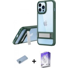 Pileli Store Pilelistore™ iPhone 13 Pro Max Kılıf Yadigar Yansıma - Siyah Bilvis 5in1 3D Magic Cam Ekran Koruyucu + Shine Kamera Lens Koruma Cam - Mı