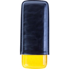 Cohiba Sarı-Siyah Ikili Deri Puro Kılıfı