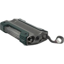 Quantoro Tek Torch Pürmüz Yeşil Karbon Desenli Metal Puro Çakmağı - TRZ1210