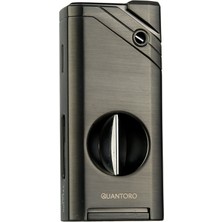 Quantoro Tek Torch Pürmüz V-Cut Gunmetal Metal Puro Çakmağı - TRZ1123