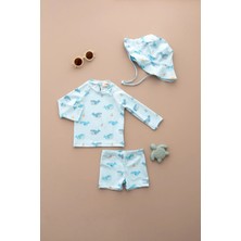 Lollie Baby&Kids Uv Korumalı Mayo Şapka Takım Bebek & Çocuk - Whales