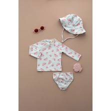 Lollie Baby&Kids Uv Korumalı Mayo Şapka Takım Bebek & Çocuk - Watermelon