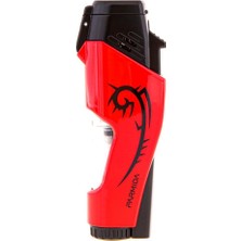 Parmida 2 Torch Pürmüz Kırmızı Desenli Puro Çakmağı - TR3497