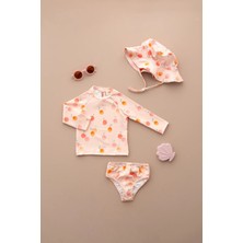 Lollie Baby&Kids Uv Korumalı Mayo Şapka Takım Bebek & Çocuk - Peach