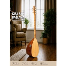 Piarro Maun Ağacı Kısa Sap  Bağlama (Parlak Cila )