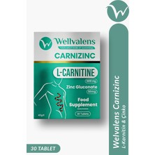 Wellvalens Carnizinc L-Karnitine 1000 mg + Çinko | Enerji & Metabolizma Desteği 30 Tablet