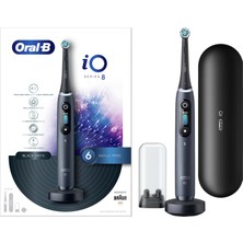 Oral-B iO 8 Şarjlı Diş Fırçası Siyah Yumuşak Kıllı Dairesel Temizlik Zamanlayıcı ile