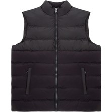 Beord Erkek Hafif Kapitone Puffer Şişme Yelek Siyah Puffer Vest 0020