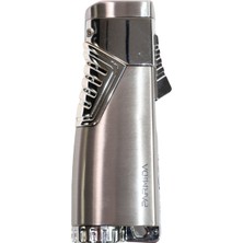 Parmida 3 Torch Pürmüz Gümüş Puro Çakmağı - TR8931