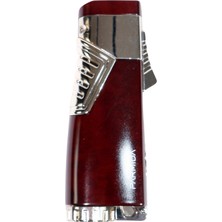 Parmida 3 Torch Pürmüz Kırmızı - Gümüş Puro Çakmağı - TR9025