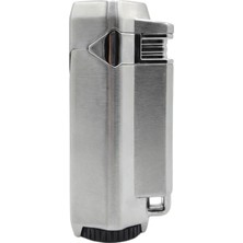 Parmida 3 Torch Pürmüz Gümüş Metal Puro Çakmağı - TR9175