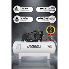 Demr Kompresör Hava Kompresörü Pistonlu 500 Lt 3 Kafa 12 Bar 10 Hp I DMK-390