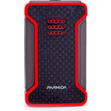 Parmida Tek Torch Pürmüz Karbon Desenli Kırmızı Puro Çakmağı - TR7266