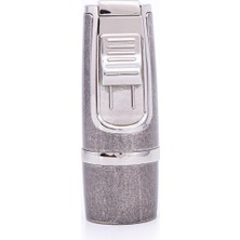 Parmida 3 Torch Pürmüz Fırçalı Gunmetal Metal Puro Çakmağı - TR7213