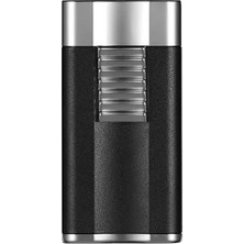 Guevara Gunmetal-Gümüş Perde Alev Metal Puro Çakmağı - TR7160