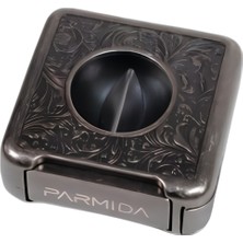 Parmida Gümüş Işlemeli V-Cut Puro Makası Kesici - TR9079