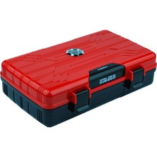 Parmida Seyahat Tipi Parlak Kırmızı Humidor Puro Kutusu - TR2902