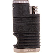 Parmida 4 Torch Pürmüz Siyah Puro Çakmağı - TR3494