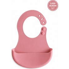 Siliconly Bpa Içermeyen %100 Silikon Bebek Mama Önlüğü Kaydırmaz Cepli Bebek Önlüğü