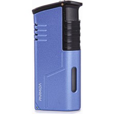 Parmida 3 Torch Pürmüz Mor-Siyah Metal Puro Çakmağı - TR7861
