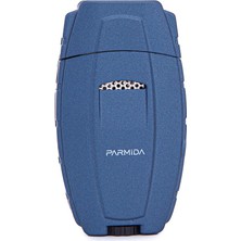 Parmida Çift Torch Pürmüz Lacivert Metal Puro Çakmağı - TR7332