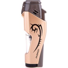 Parmida 2 Torch Pürmüz Bronz Desenli Puro Çakmağı - TR3496