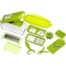 Nicer Dicer Plus Çok Fonksiyonlu Mutfak Robotu 14 Parça Doğrayıcı Rende Soğan Sebze Dilimleyici