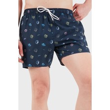 Boss Desenli Relaxed Fit Deniz Şortu Erkek Mayo Short 50561102 413