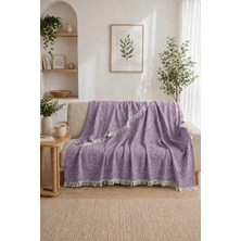 Siena Haki Yeşil Koltuk Örtüsü Şalı 170X210 cm Saçaklı
