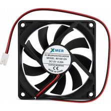 80X80X15MM 12V 0.20A 2p Xmer Fan 2 Uçlu