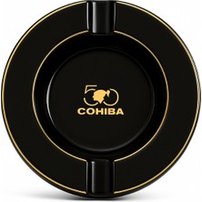 Cohiba 50. Yıl Ikili Siyah Büyük Porselen Puro Küllüğü - TR8852