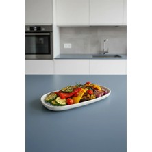 6'lı Toledo Oval Kayık Tabak 25CM Dijital Valeria-A Rinart