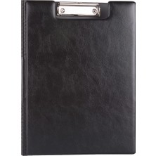 2K Kapaklı A4 Sekreterlik 100 Yaprak Kapasiteli Siyah Clip Board 24x32 cm Tekil Ürün