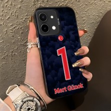 HONTINGA Vivo Y28 ile Uyumlu Kılıfı Silikon Kenar Sert Arka Düşüme Önleyici Basitlik Anti Düşme Kamera Korumali Dünya Kupası 1 Numara Mert Günok Desen Telefon Kılıfı K1-1204