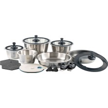 Cookvision Paslanmaz Çelik Tencere Seti 17 Parça